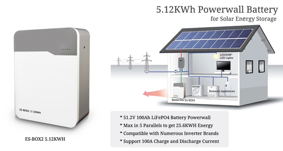 10кВт настенные солнечные батареи для хранения для Deye Growatts Sofar Inverters