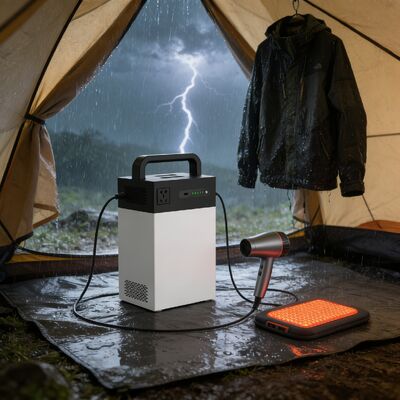 1004.8Wh Система солнечной энергии с двойной зарядкой 500 Вт портативный ESS