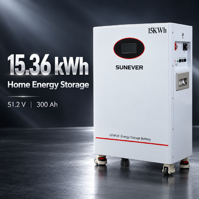 SUNEVER TD-15 15кВтч LiFePO4 домашняя батарея 51.2В 300Ач напольная система хранения солнечной энергии