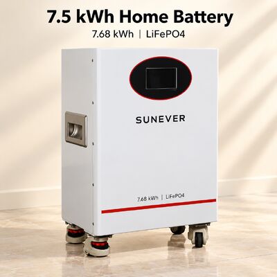 SUNEVER 7.68kWh 25.6V 300Ah LiFePO4 литийная солнечная батарея для домашнего хранения энергии и резервного питания вне сети